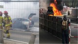 Pożar samochodu w Mysłowicach. Płomienie buchały na kilka metrów! Zobacz ZDJĘCIA