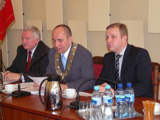 Jerzy Słowiński (z lewej), były prezydent miasta, obecnie wiceprzewodniczący Rady Miejskiej