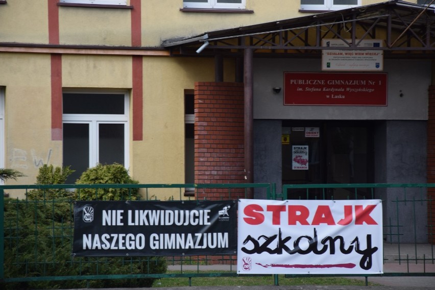 Strajk nauczycieli w Łasku