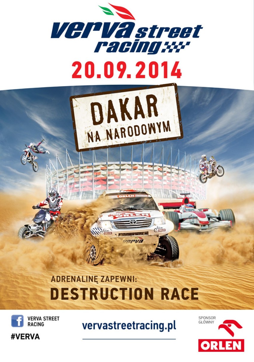 Verva Street Racing 2014. Dakar na Narodowym już 20 września