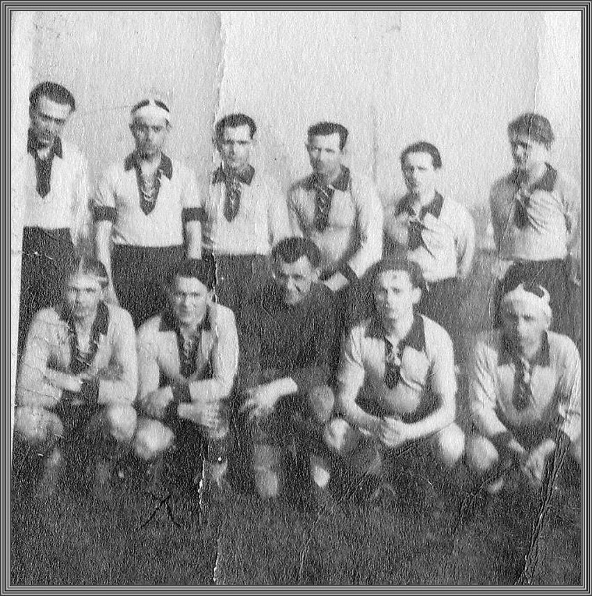 Piłkarze z KS Cukrownik „Baworów” w Baborowie - 1947 rok.