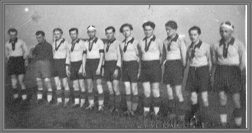 Piłkarze z KS Cukrownik „Baworów” w Baborowie - 1947 rok.