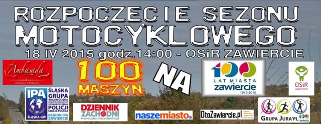 Rozpoczęcie sezonu motocyklowego w Zawierciu.