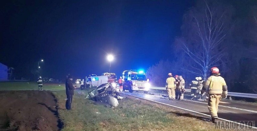 Wypadek na DK 45 w Żywocicach (w powiecie krapkowickim).
