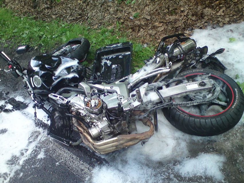 Wypadek w Brachlewie. Nie żyje motocyklista! [ZDJĘCIA]