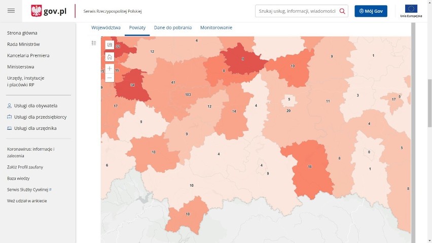 Przybywa chorych na COVID-19 w Tarnowie i powiatach:...