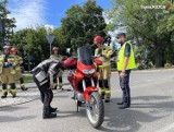 Niebezpieczna kolizja w Żorach. Ukrainka uderzyła osobówką w motocykl (zdjęcia)