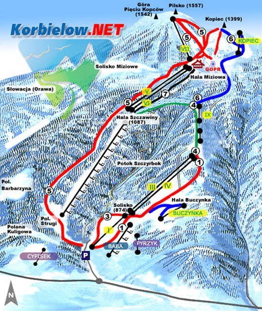 KORBIELÓW stoki, wyciągi narciarskie: PILSKO [Warunki, cennik, kamera]