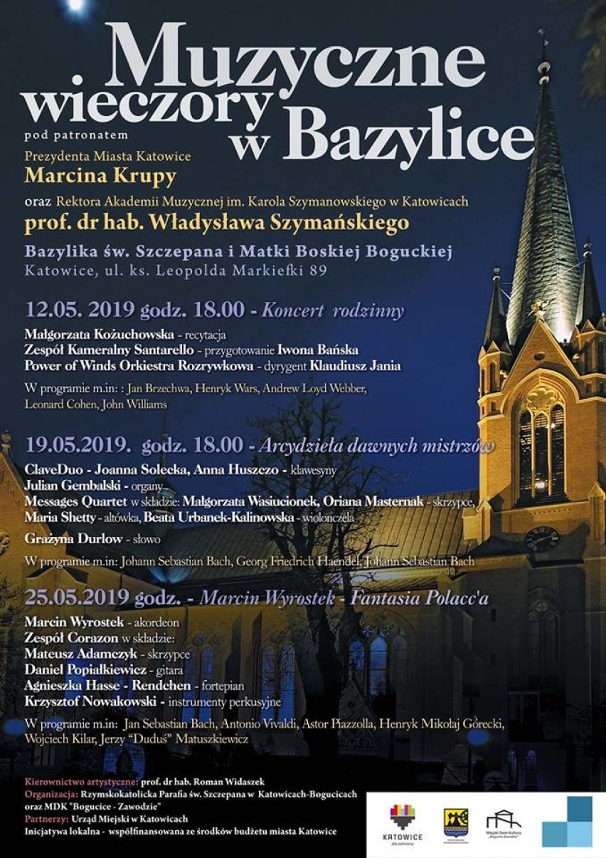 Startują „Muzyczne wieczory w Bazylice” 2019 w Bogucicach