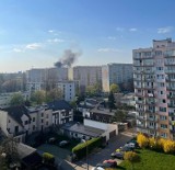Pożar domu jednorodzinnego na Siedleckiej w Łodzi. W pustostanie wybuchł pożar