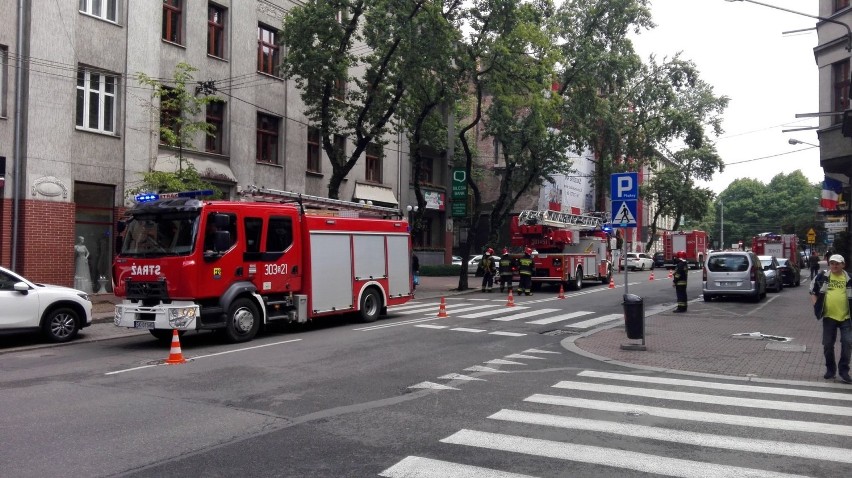 Katowice: Alarm pożarowy  w banku przy ul. Kopernika [ZDJĘCIA]