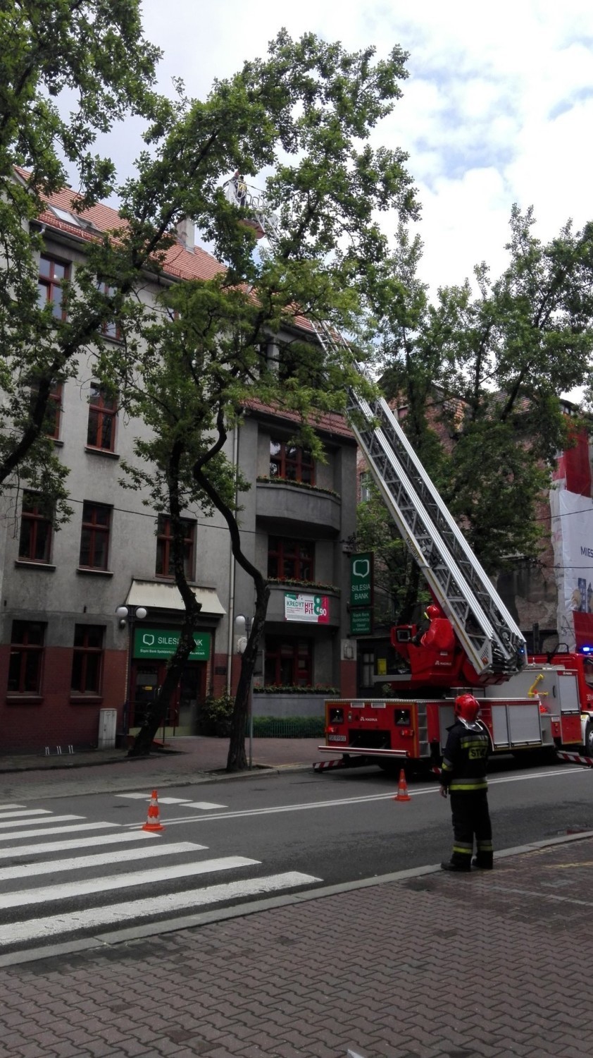 Katowice: Alarm pożarowy  w banku przy ul. Kopernika [ZDJĘCIA]