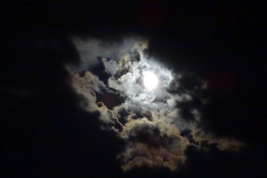 Sierpniowe niebo,pełnia Księżyca