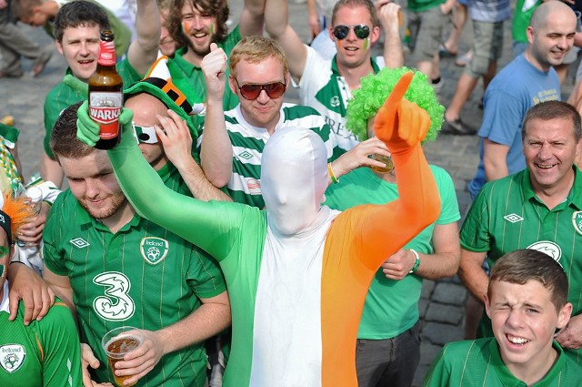 Irlandczycy w Poznaniu podczas Euro 2012.