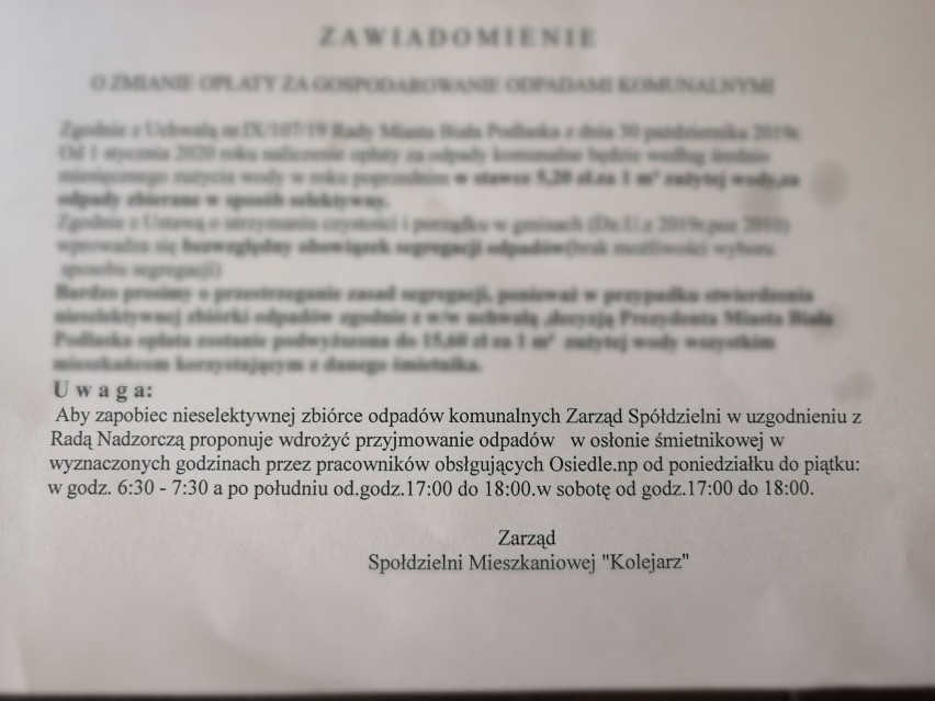 Chcesz wyrzucić śmieci? W Białej Podlaskiej tylko w określonych godzinach