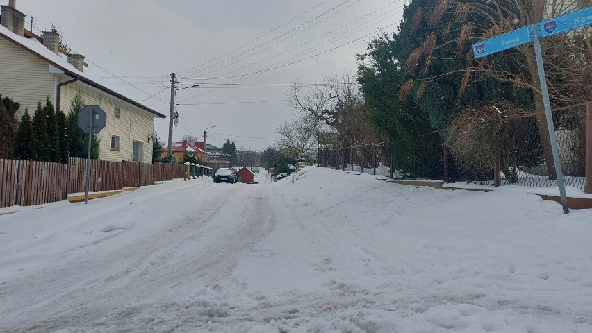 W nocy z 14 na 15 stycznia w Opatowie dosypało śniegu....