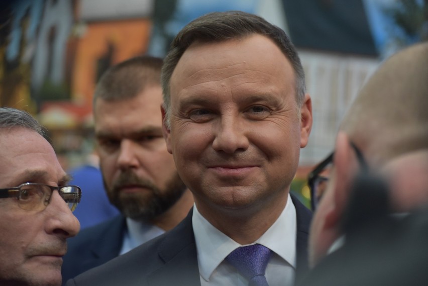 Prezydent RP Andrzej Duda w raciborskiej Arenie Rafako...