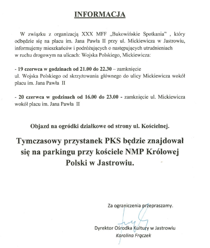 XXX edycja Festiwalu Folklorystycznego Bukowińskie Spotkania w Jastrowiu