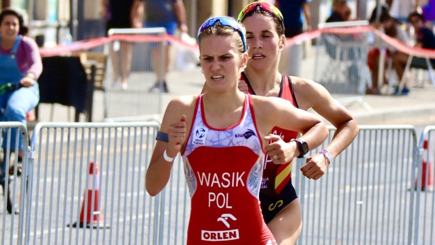 Maja Wąsik podczas mistrzostw Europy juniorów w duathlonie,...