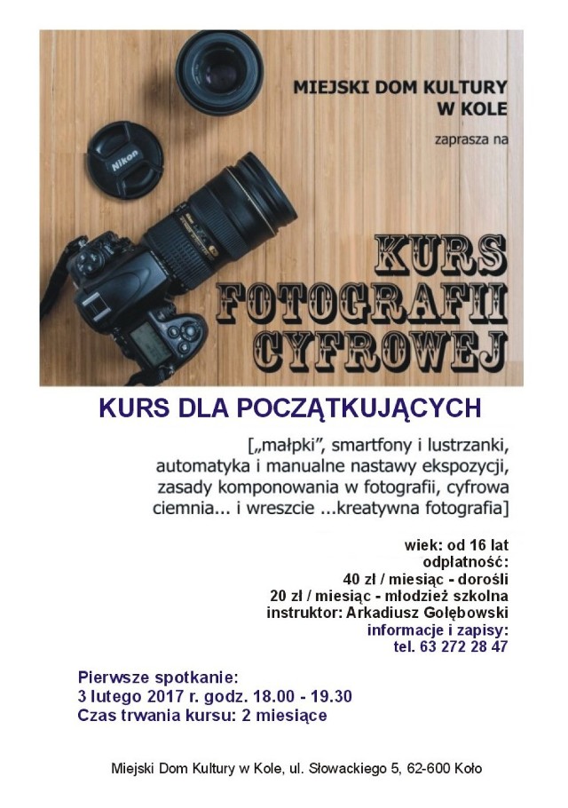 Kurs fotografii cyfrowej dla początkujących