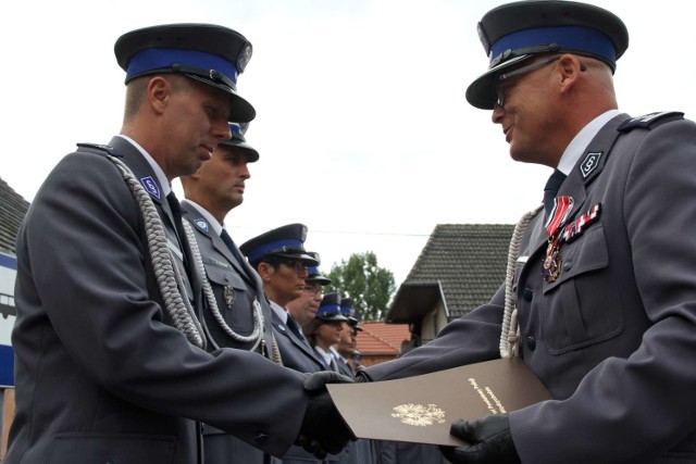100 lat Policji Państwowej - piątkowe uroczystości na Placu Kościuszki w Międzychodzie (16.08.2019).