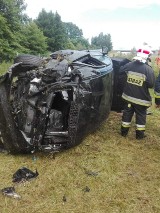 Wypadek na autostradzie A1 w Borkowie niedaleko Gniewa. Jedna osoba trafiła do szpitala [ZDJĘCIA]