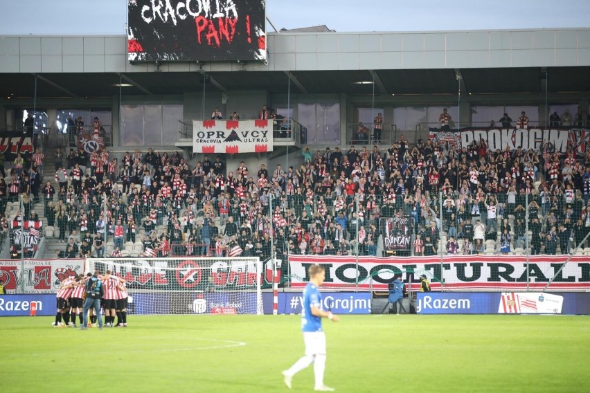Kibice na meczu Cracovia - Lecch