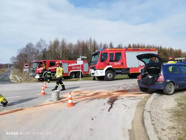 Wypadek na DW 794 pomiędzy Wolbromiem a Trzyciążem