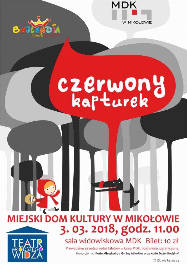 Spektakl w Mikołowie: „Czerwony Kapturek" w nowej wersji