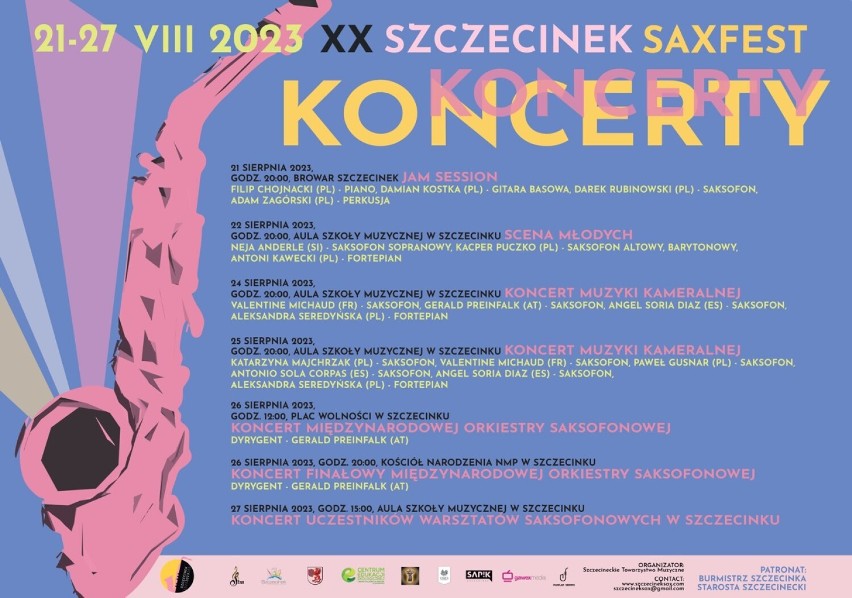 Plakat Festiwalu Saksofonowego