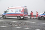 Wypadek na A1 w Knurowie! Karambol 12 samochodów na autostradzie. Jedna osoba została przewieziona do szpitala