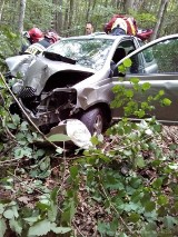 Wypadek w Liniewku, w gminie Tczew. Pasażerka uwięziona [ZDJĘCIA]