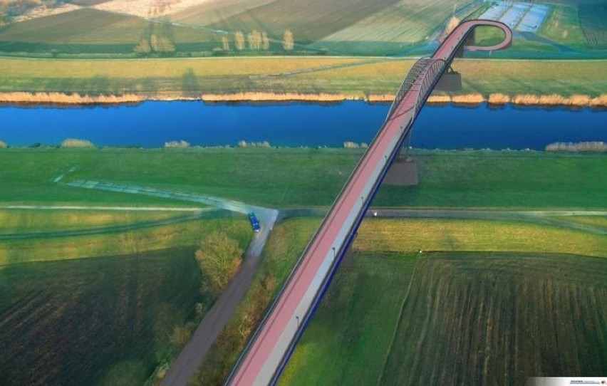 Kładka pieszo-rowerowa nad Kanałem Ulgi w Opolu - miasto...