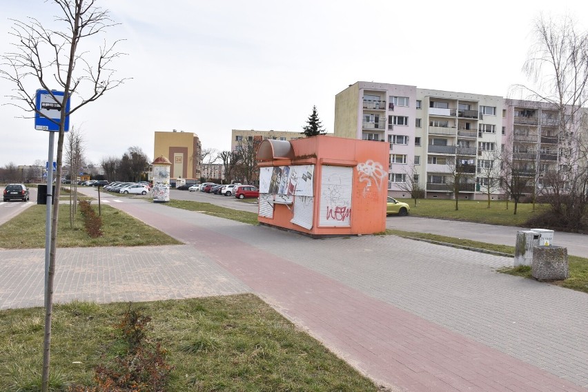 Opuszczony kiosk na Osiedlu Południe w Malborku