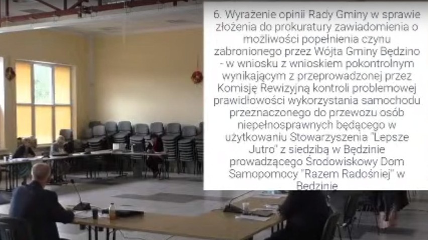 Piątkowa sesja rady gminy w Będzinie.