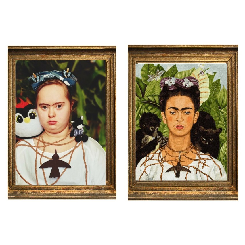 Julia - Frida Kahlo „Autoportret z cierniowym naszyjnikiem i...