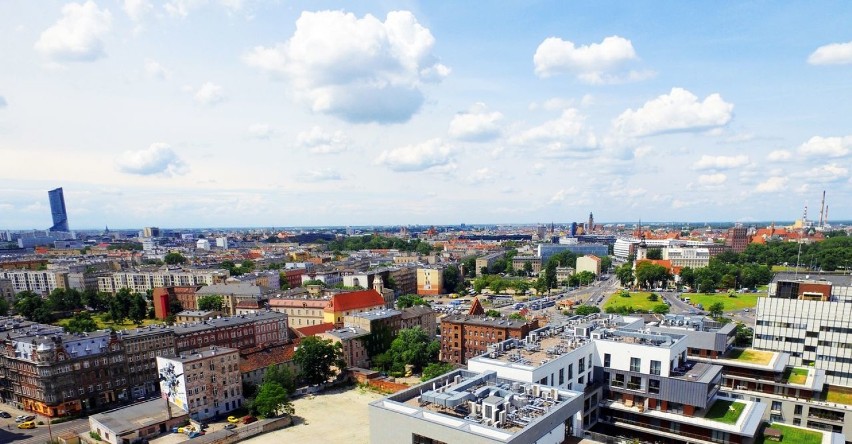 Panorama Wrocławia z 17. piętra Angel Wings