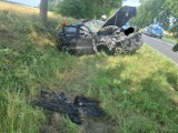 Zderzenie dwóch aut na drodze Stare Strącze - Sława. Jedna osoba w szpitalu