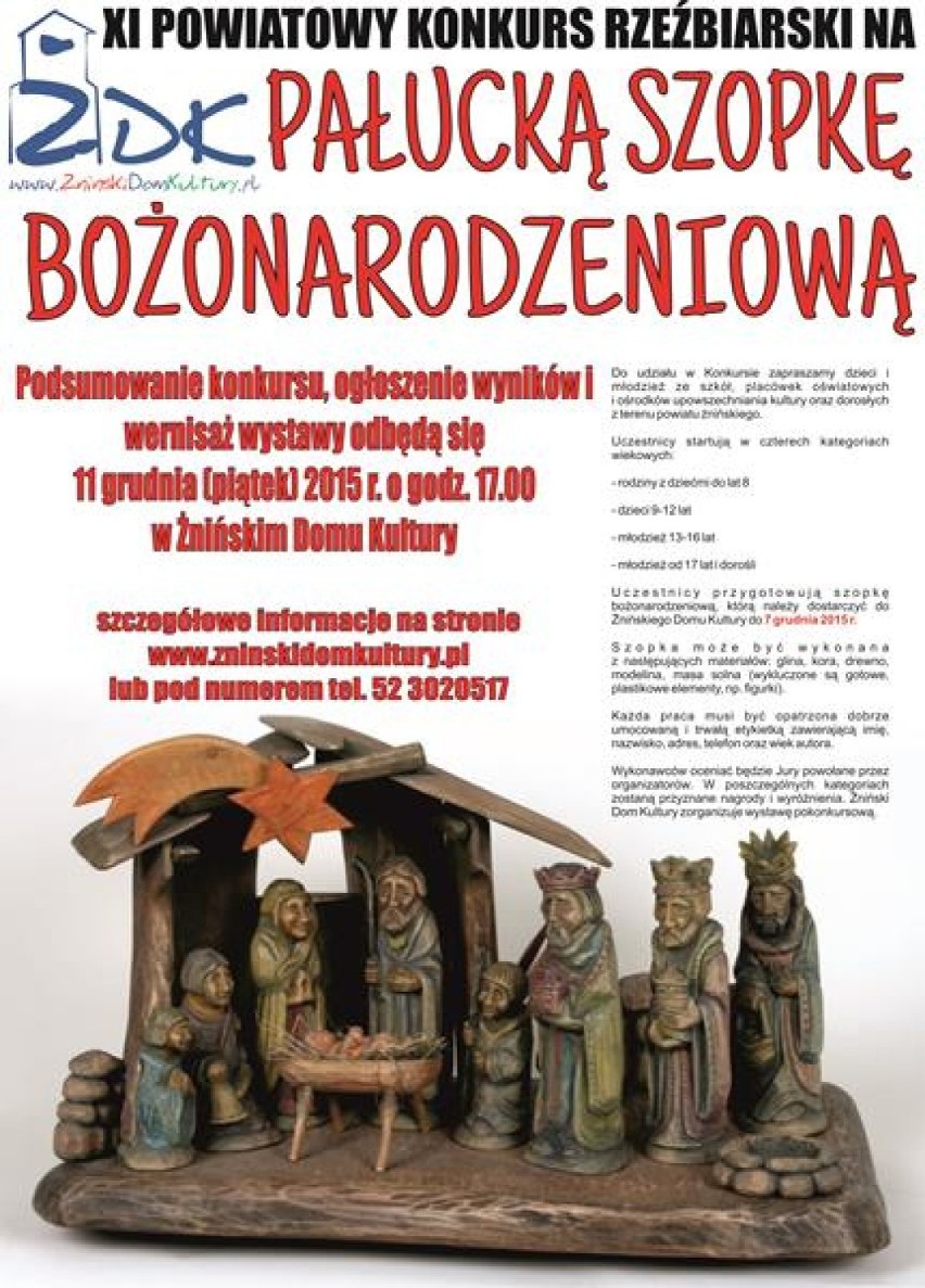 Plakat Powiatowego Konkursu Rzeźbiarskiego.