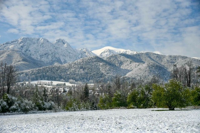 Śnieg spadł w Zakopanem i Tatrach