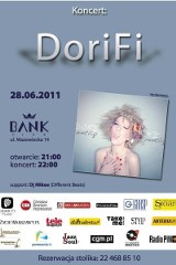 We wtorek 28 czerwca DoriFi wystąpi w warszawskim klubie Bank!