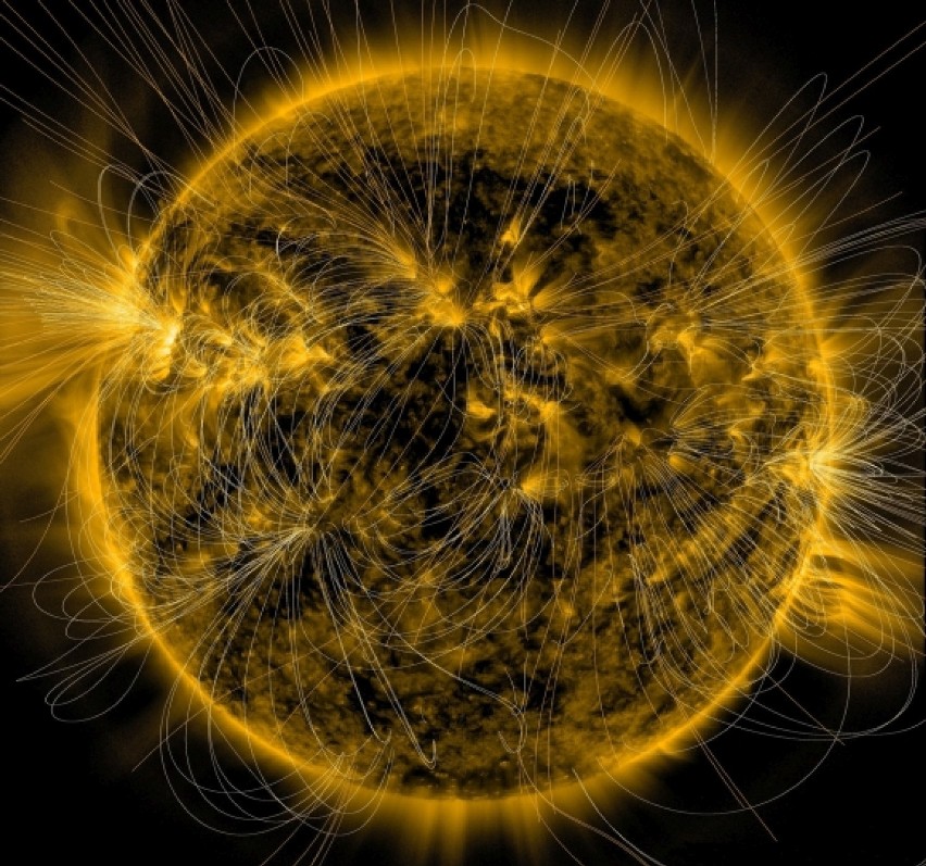 Mapa magnetyczna Słońca na nowym zdjęciu NASA