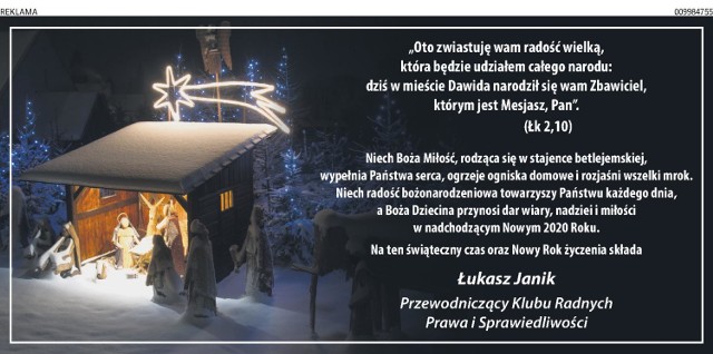 Świąteczne życzenia z Piotrkowa i powiatu piotrkowskiego