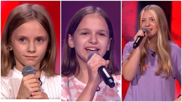 Od lewej: Lena Tylus, Oliwia Gręzak i Natalia Rabczuk z Lubelszczyzny zachwyciły jurorów „The Voice Kids Poland” podczas Przesłuchań w Ciemno