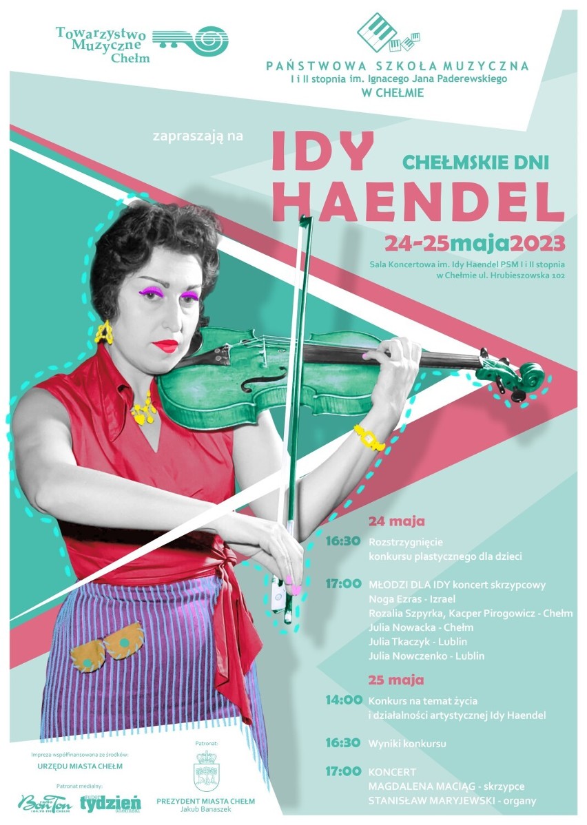 Wyjątkowe "Dni Idy Haendel" po raz kolejny  w Chełmie. Będą koncerty, konkurs plastyczny i wernisaż wystawy