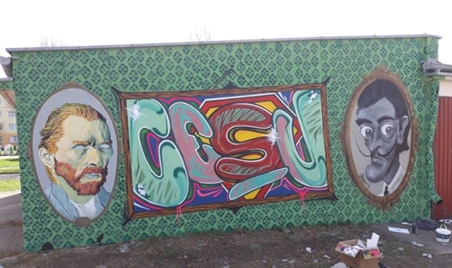 Graffiti na osiedlu Letnim w Stargardzie.