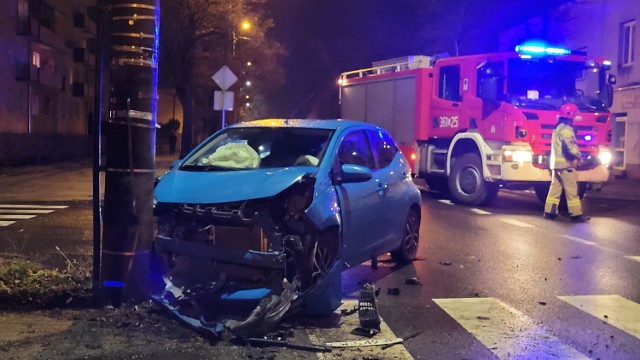 Wypadek na ulicy Kaliskiej we Włocławku (11.12.2023)