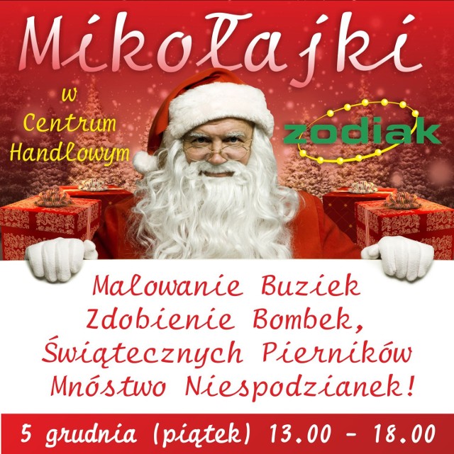 CH ZODIAK zaprasza na spotkanie z Mikołajem - 5 grudnia