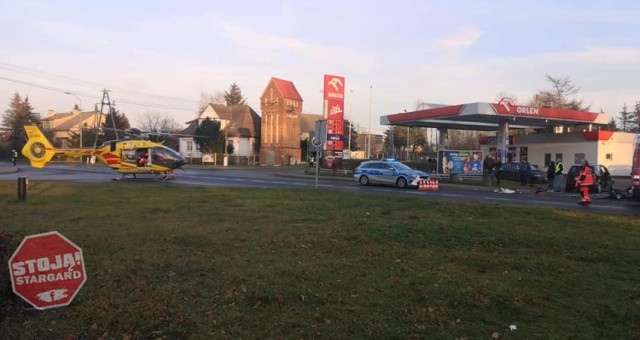 Do wypadku doszło przy stacji benzynowej Orlen w Maszewie