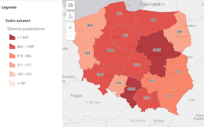 Małopolska zachodnia. 268 nowych przypadków zakażenia koronawirusem. Trzy osoby zmarły z powodu COVID 19